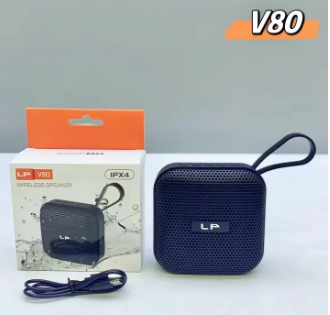 LP-V80 Waterproof IPX4 Mini Wireless Portable BT Speaker FM Radio/TF/USB Professional Bass Stereo Woofer TWS Speaker