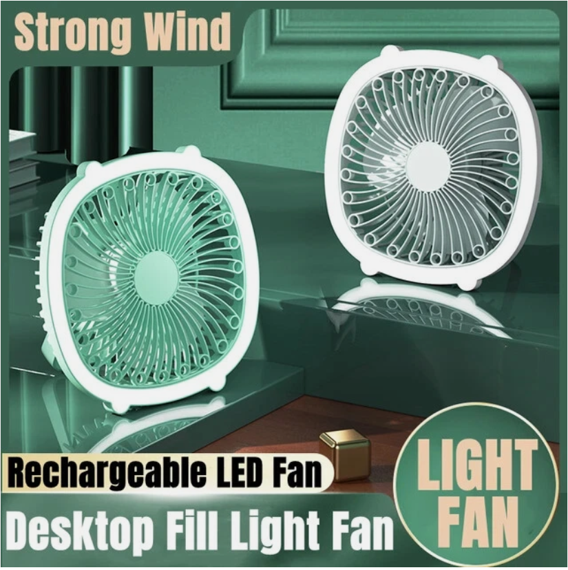4 in 1 Rechargeable Fan With Light Ceiling Fan Camping Fan Mini Fan Desktop Fan